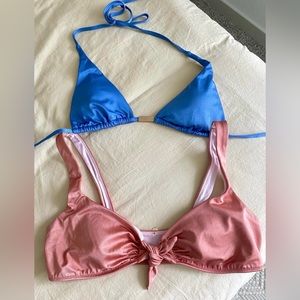 Blue and Pink VS Bikini Top Set